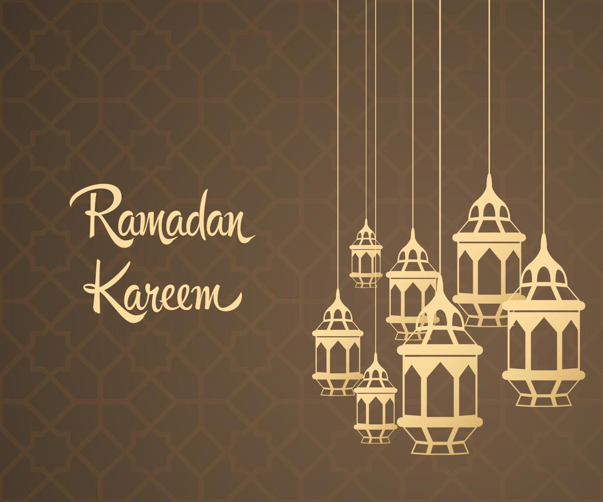 Ramadan Kareem greeting card background vector