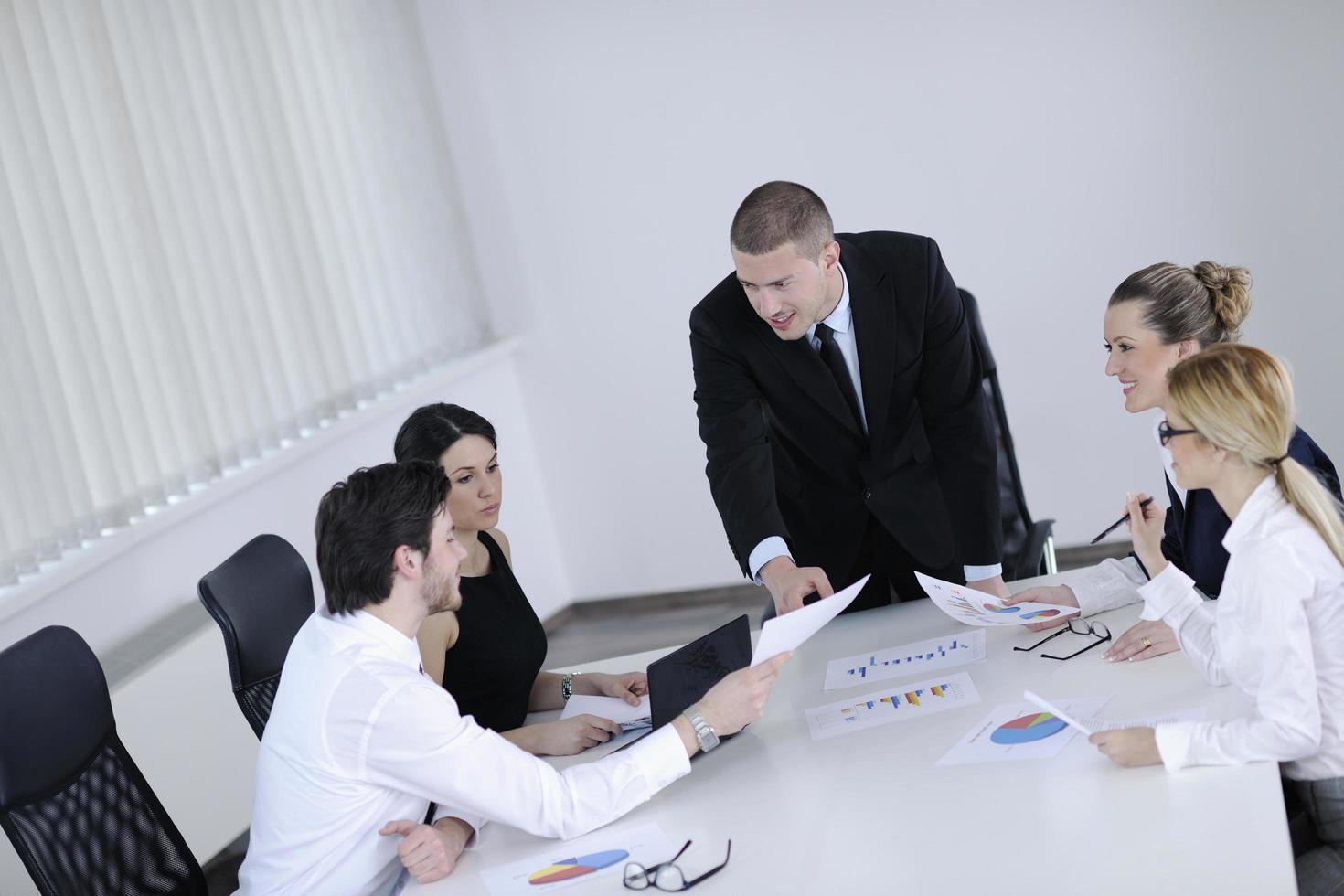 business people in a meeting at office photo