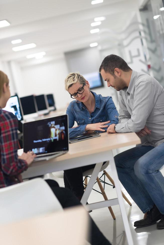 startup business team on meeting at modern office photo