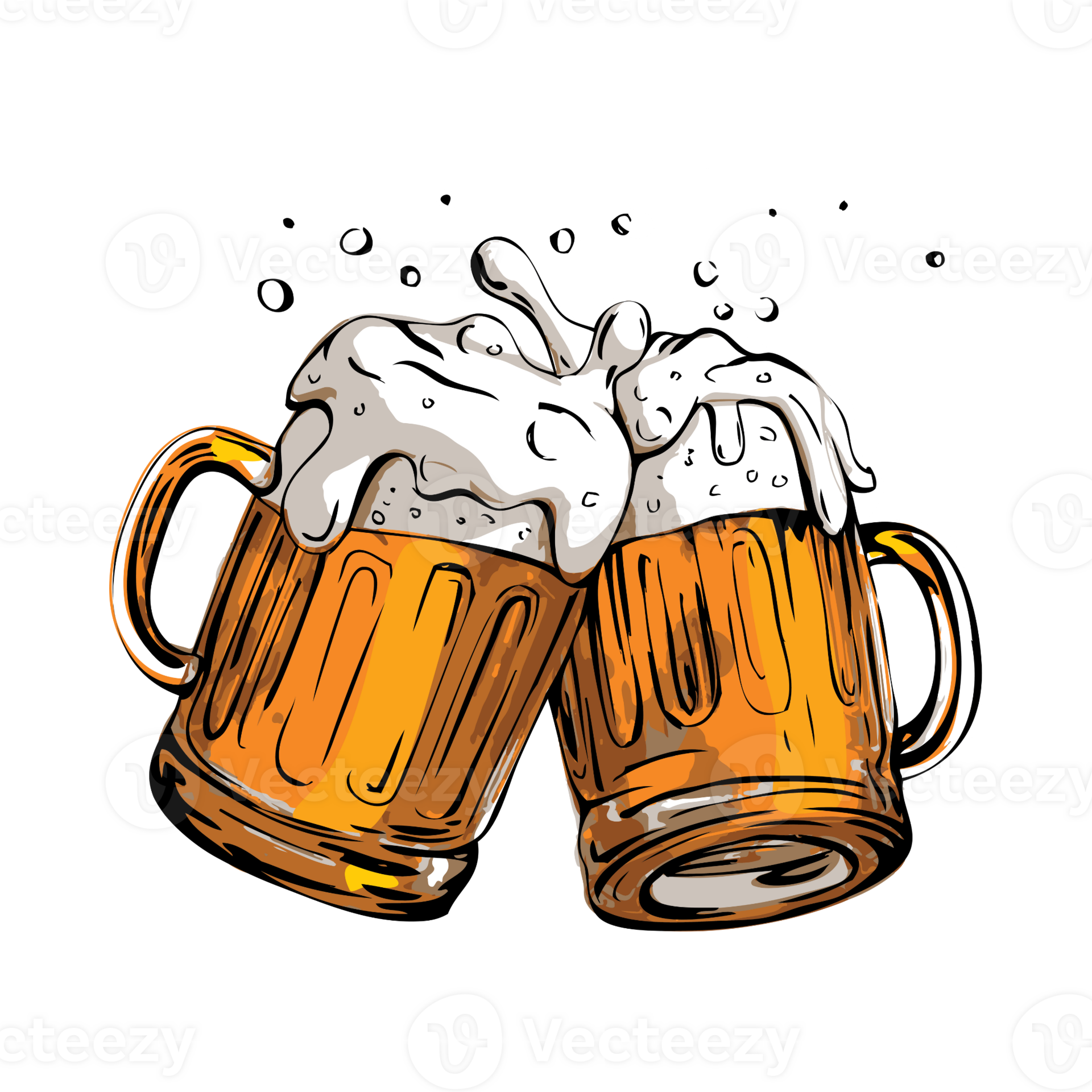 Free dos jarras de cerveza 12085377 PNG with Transparent Background