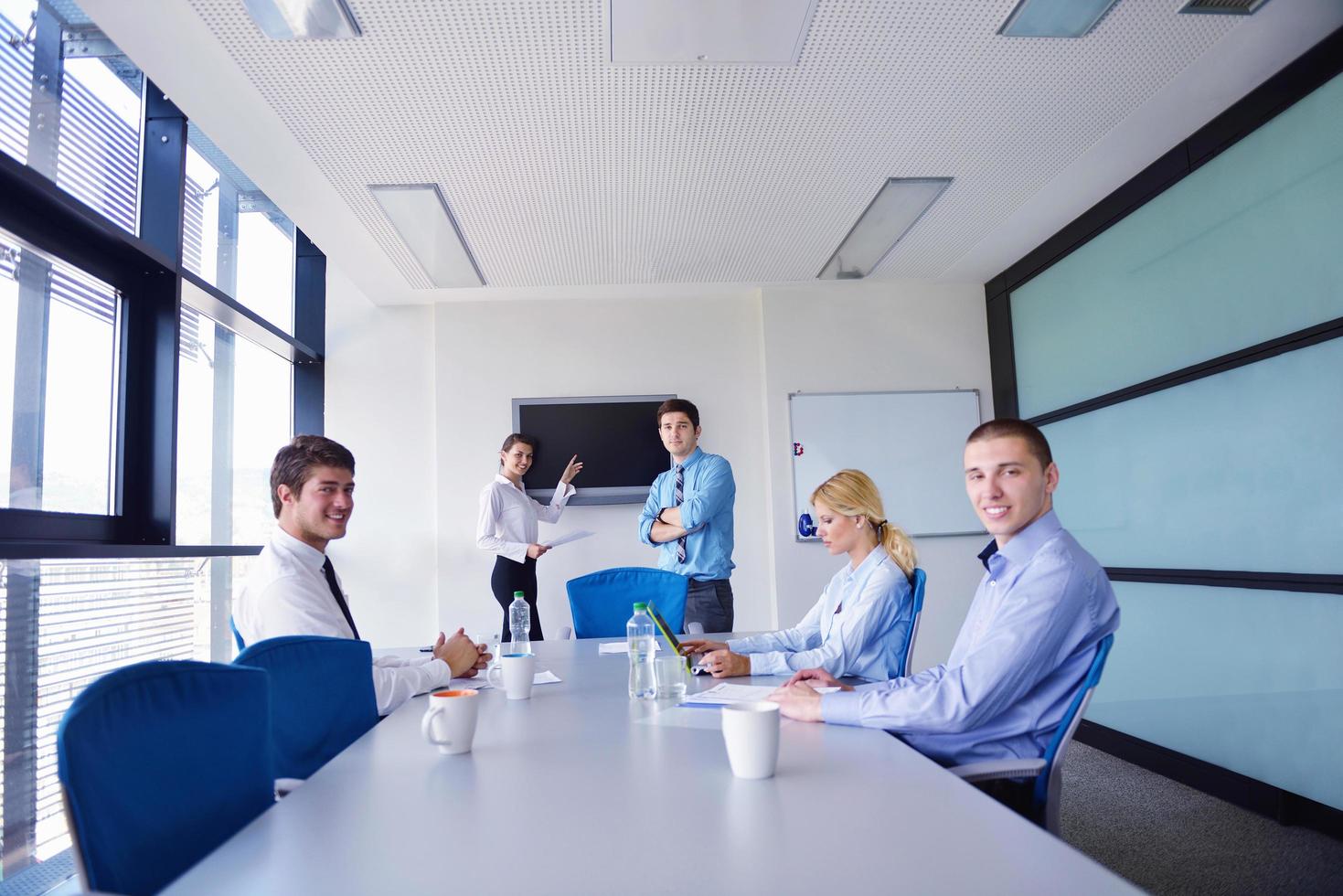 business people in a meeting at office photo