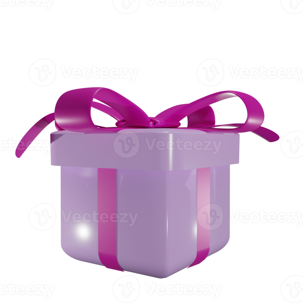 3d rendering realistic gift box png
