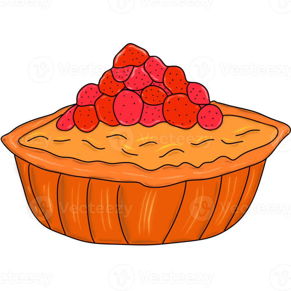 Berry pie illustration png