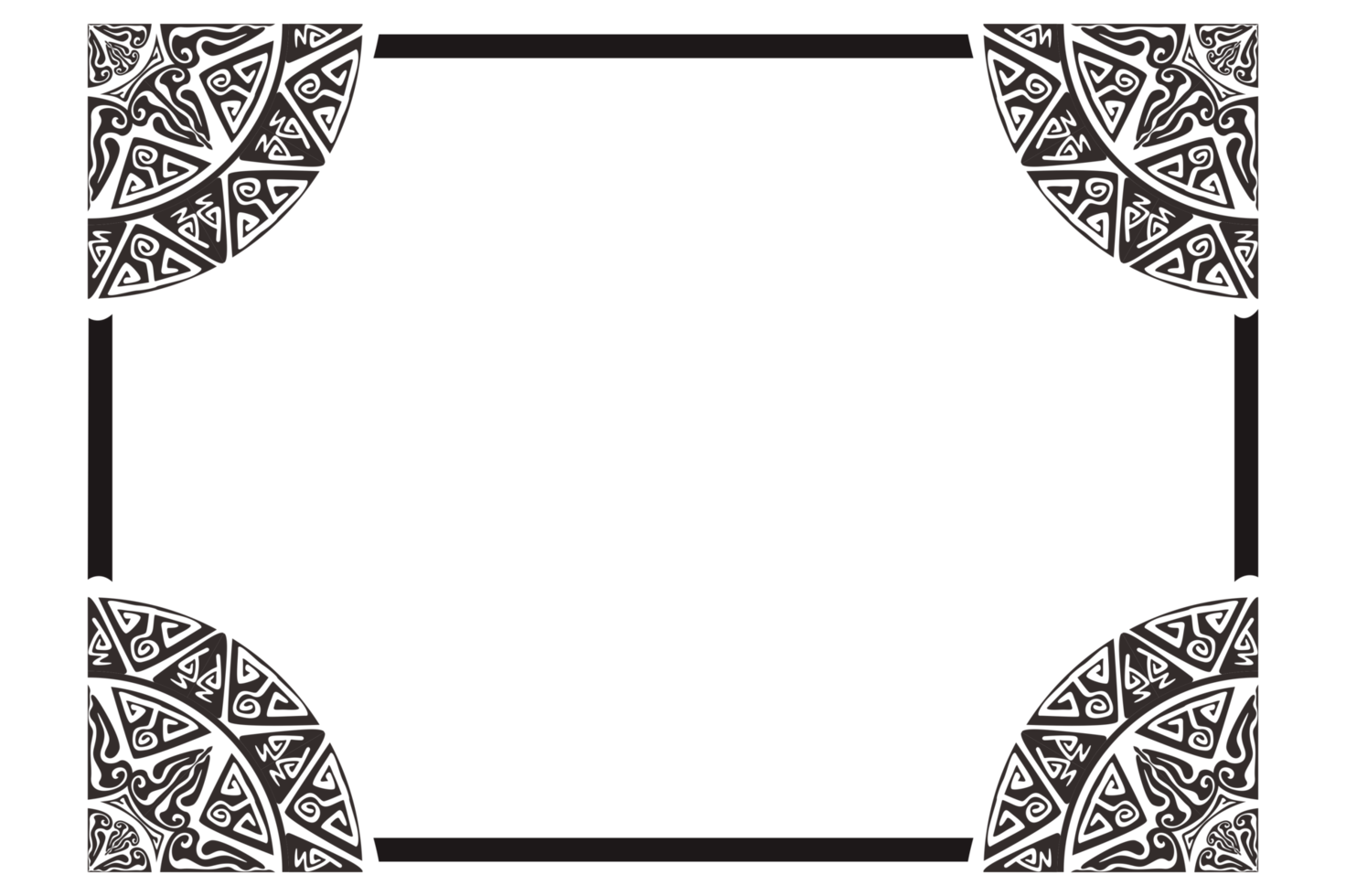 nero mandala ornamento telaio confine png