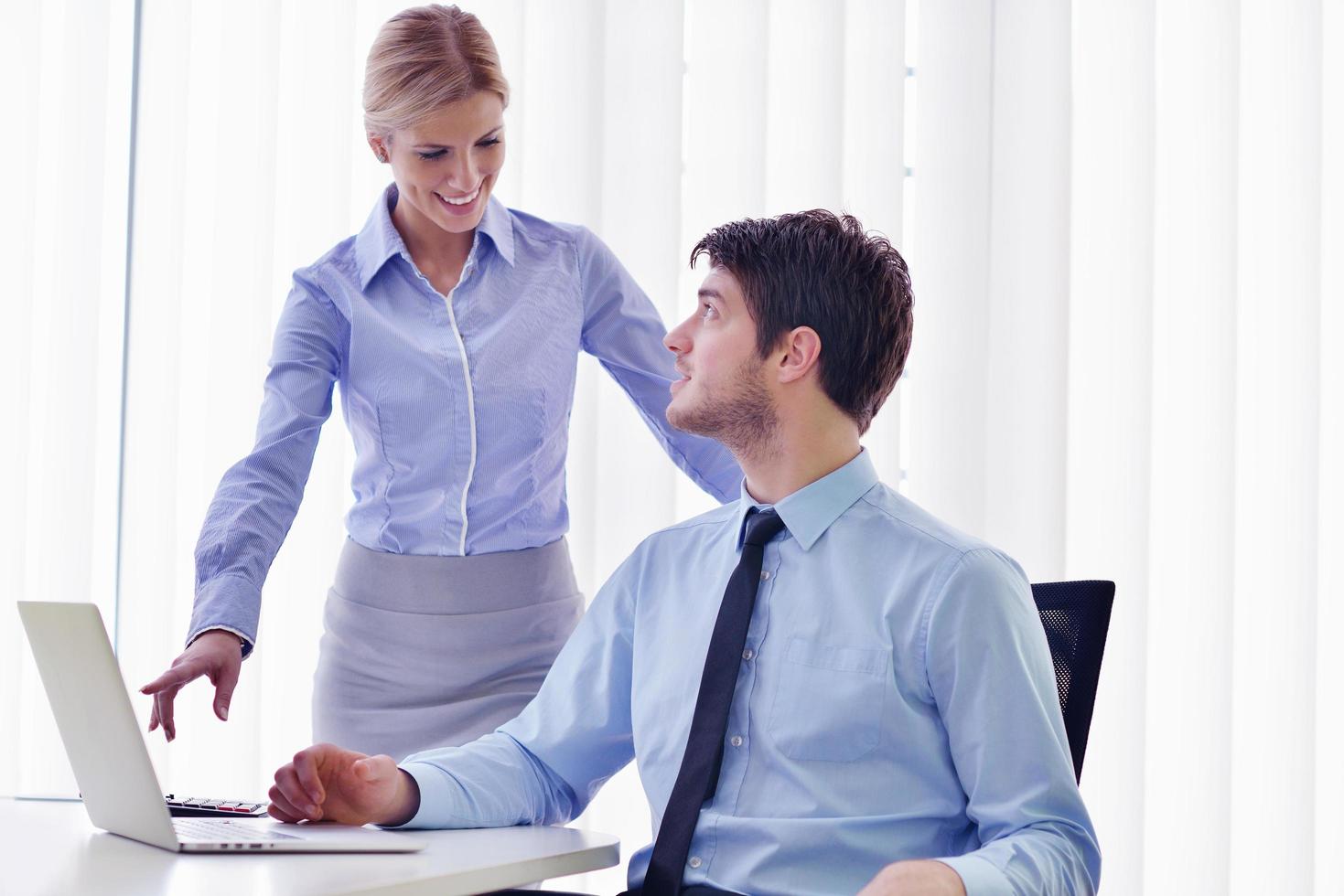 business people in a meeting at office photo