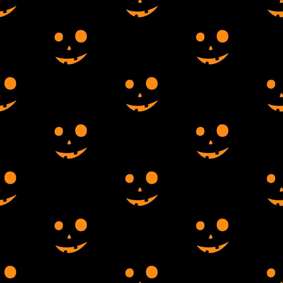 Set of scary faces Halloween pumpkins vector