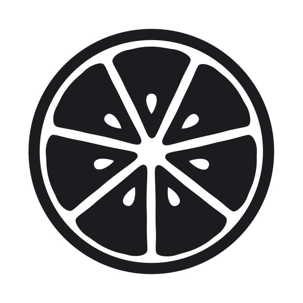 Lemon slice icon isolated on white background vector