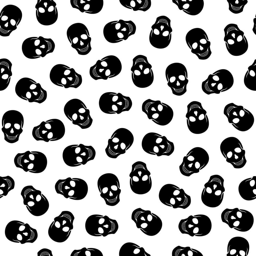 cráneos negros de patrones sin fisuras vector