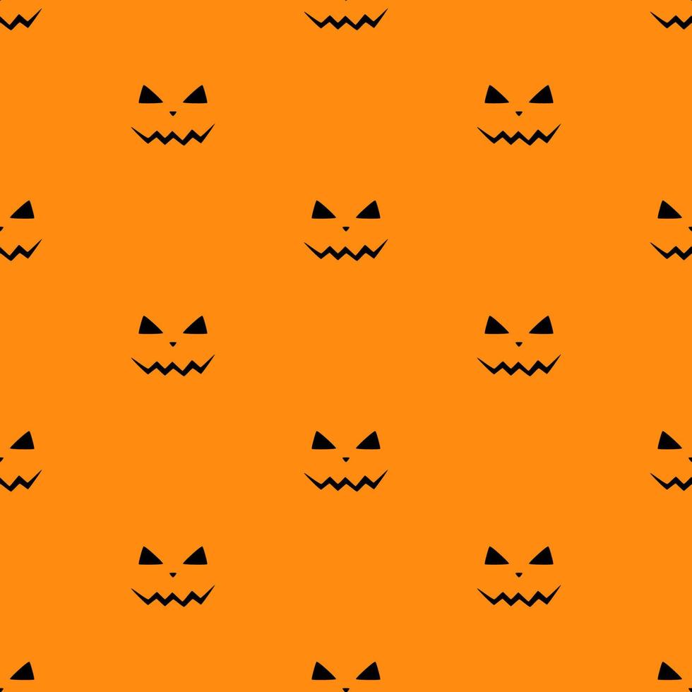 conjunto de caras de miedo calabazas de halloween vector