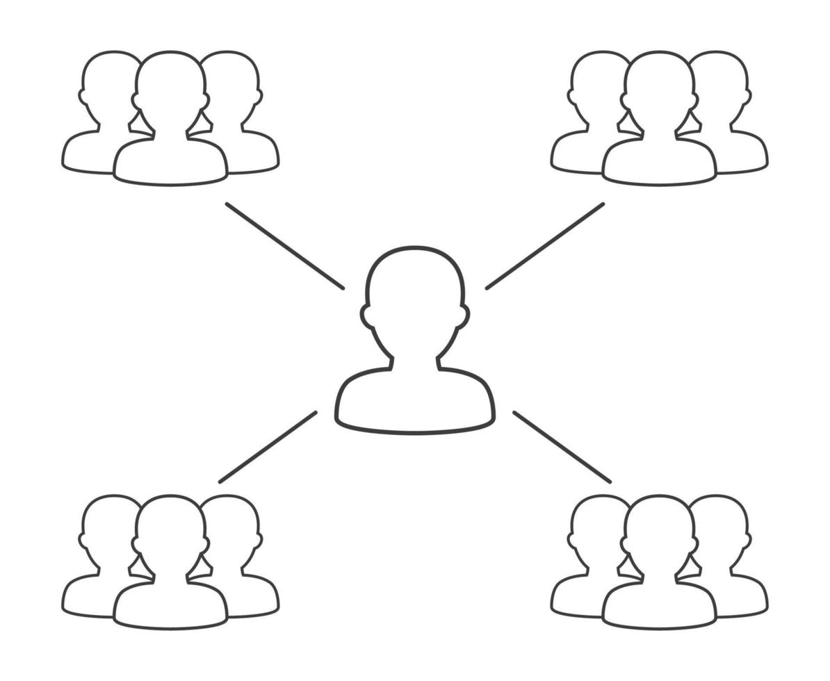 People network icon vector