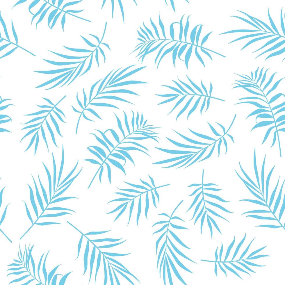 Fondo de patrón floral transparente tropical con hojas de palma. vector