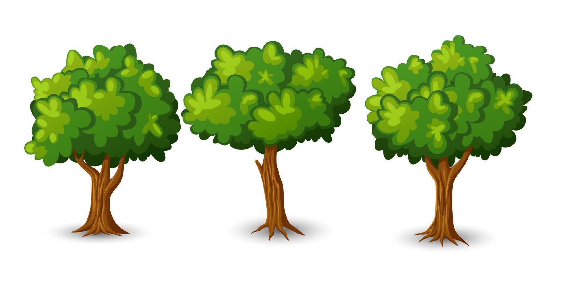 Cartoon green trees vector