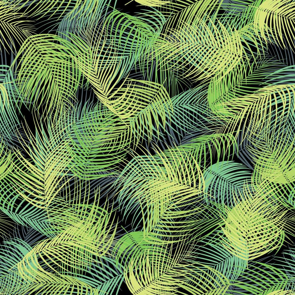 Seamless pattern with palm leaves background vector