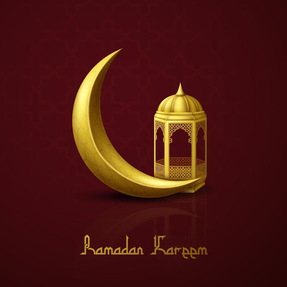 Ramadan Kareem greeting card background vector