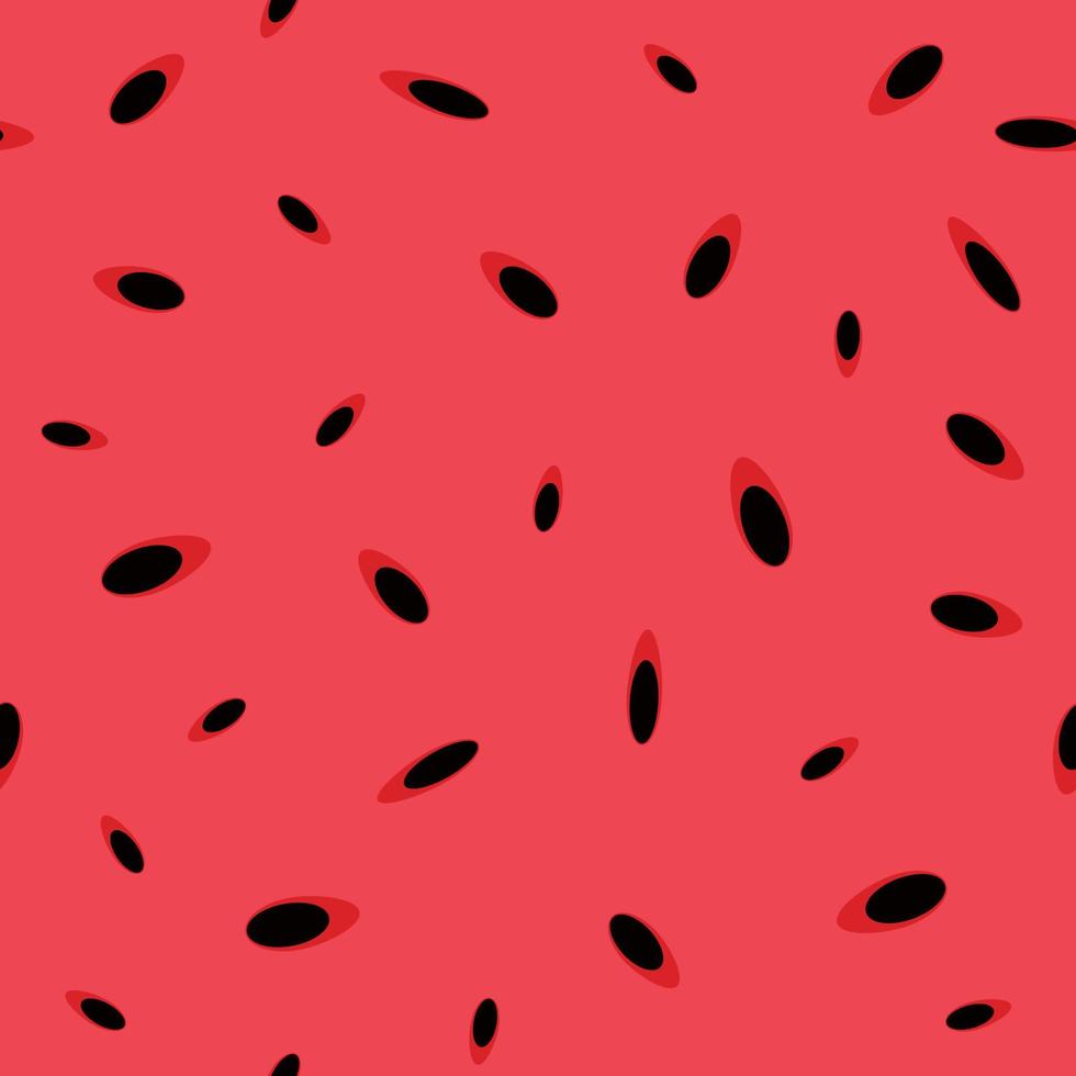 patrón sin costuras de sandía roja con semillas negras vector