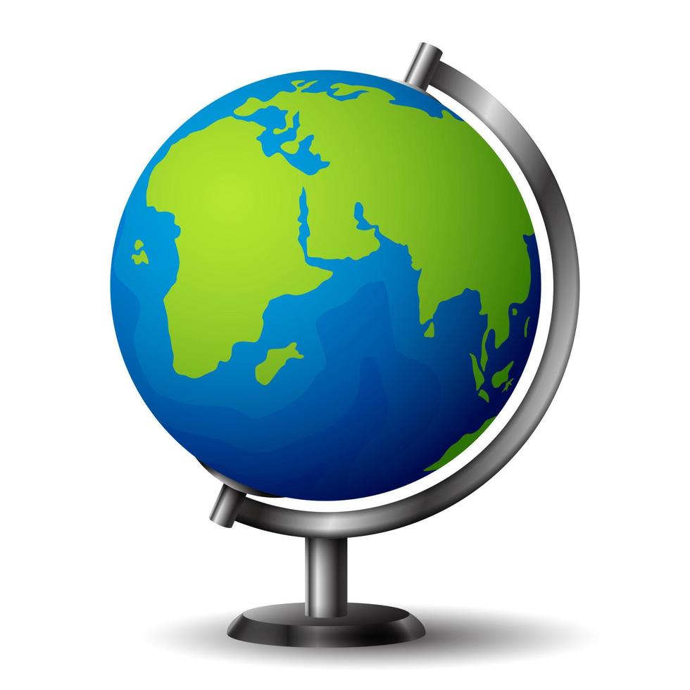 Earth globe icon on white background vector