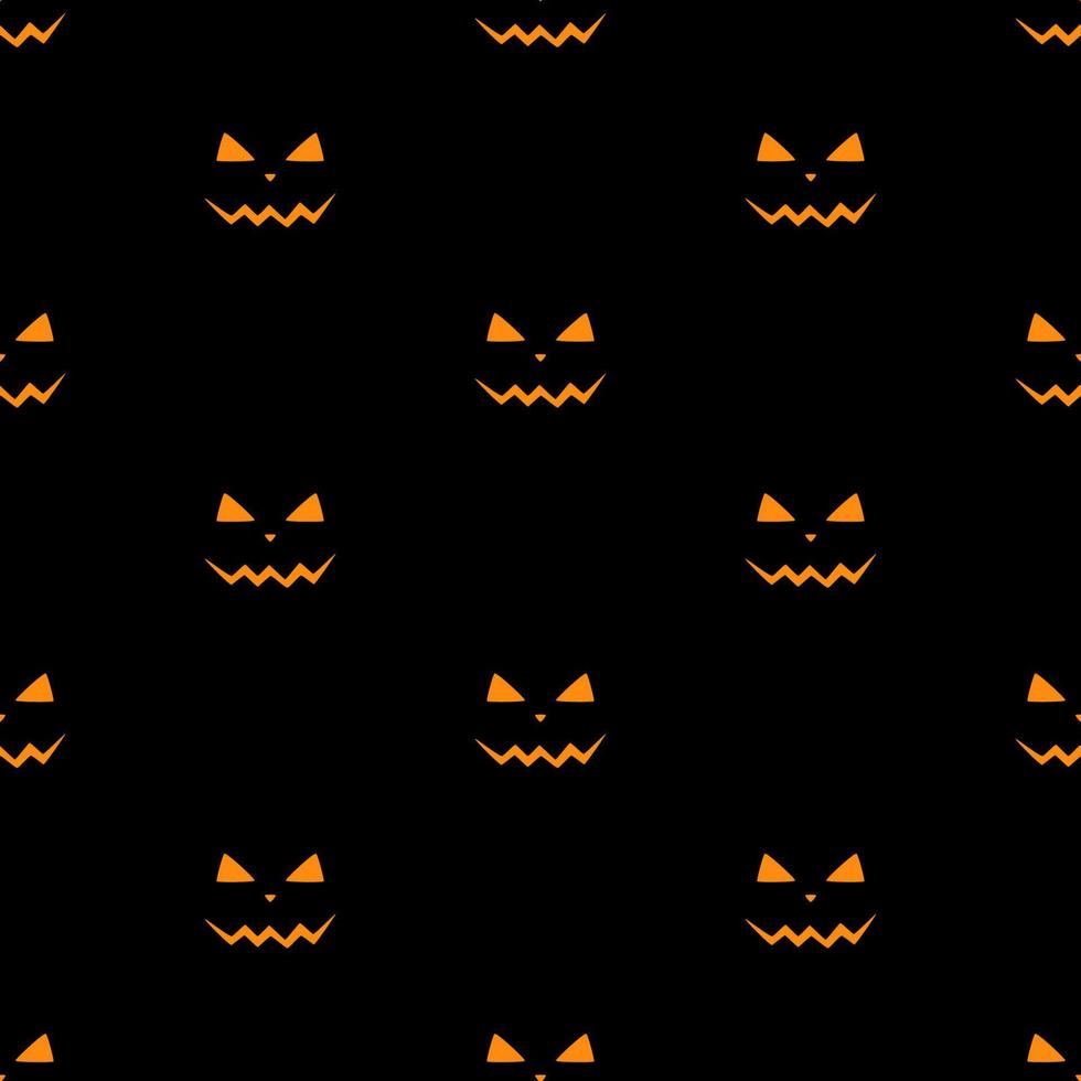 conjunto de caras de miedo calabazas de halloween vector