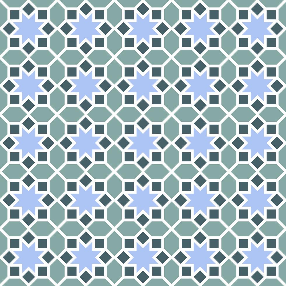 Background with seamless pattern in colorful islamic style vector
