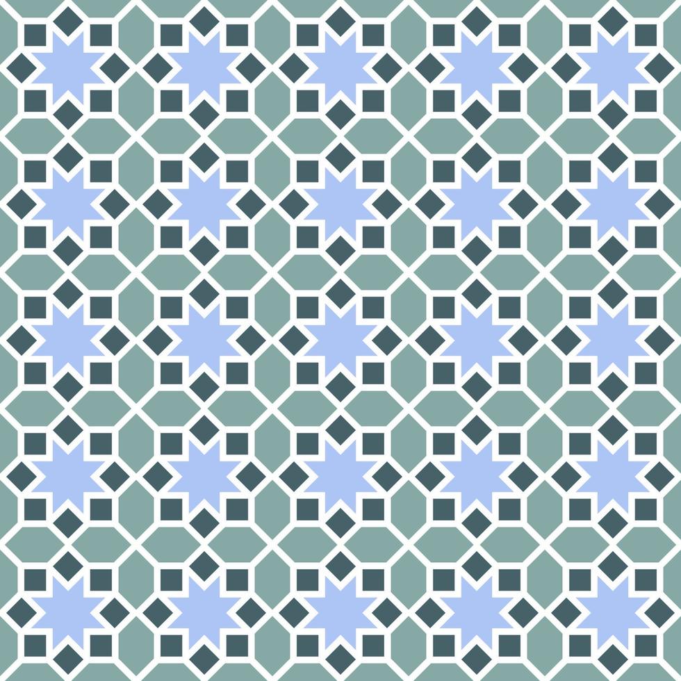 Background with seamless pattern in colorful islamic style vector