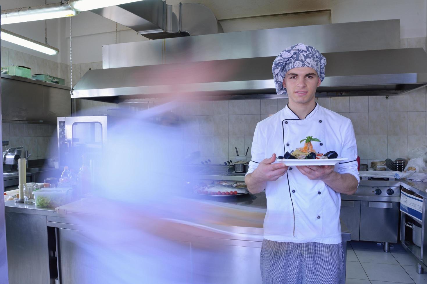 Chef preparing food photo