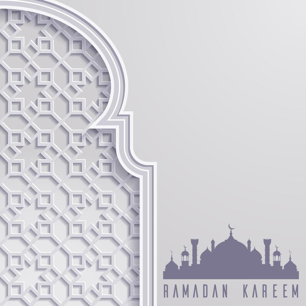 fondo de tarjeta de felicitación de ramadán kareem vector