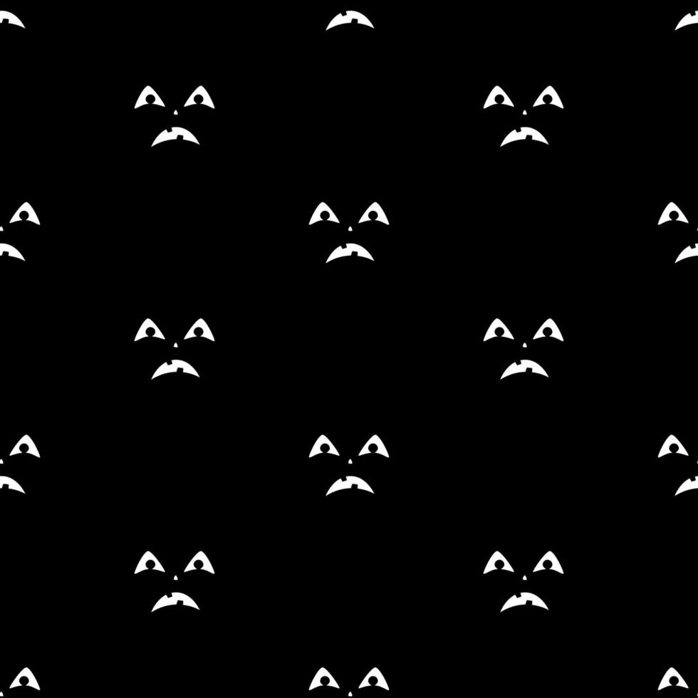 Set of scary faces Halloween pumpkins vector