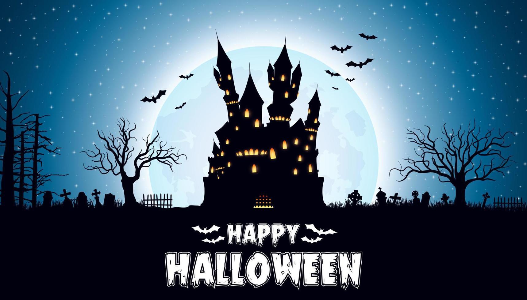 Halloween night background vector