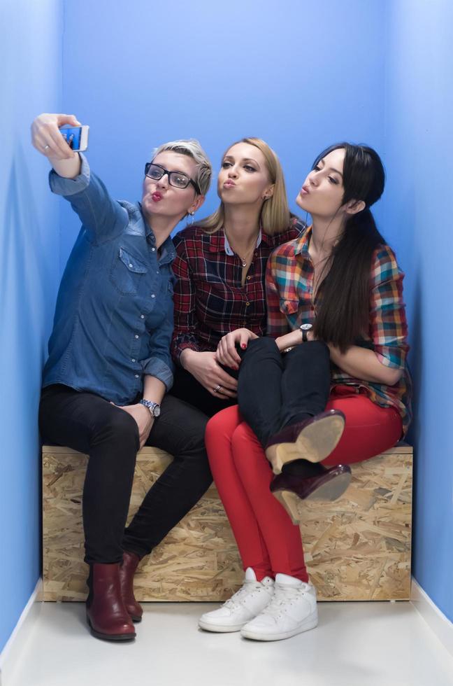 group of business people in creative working  space photo