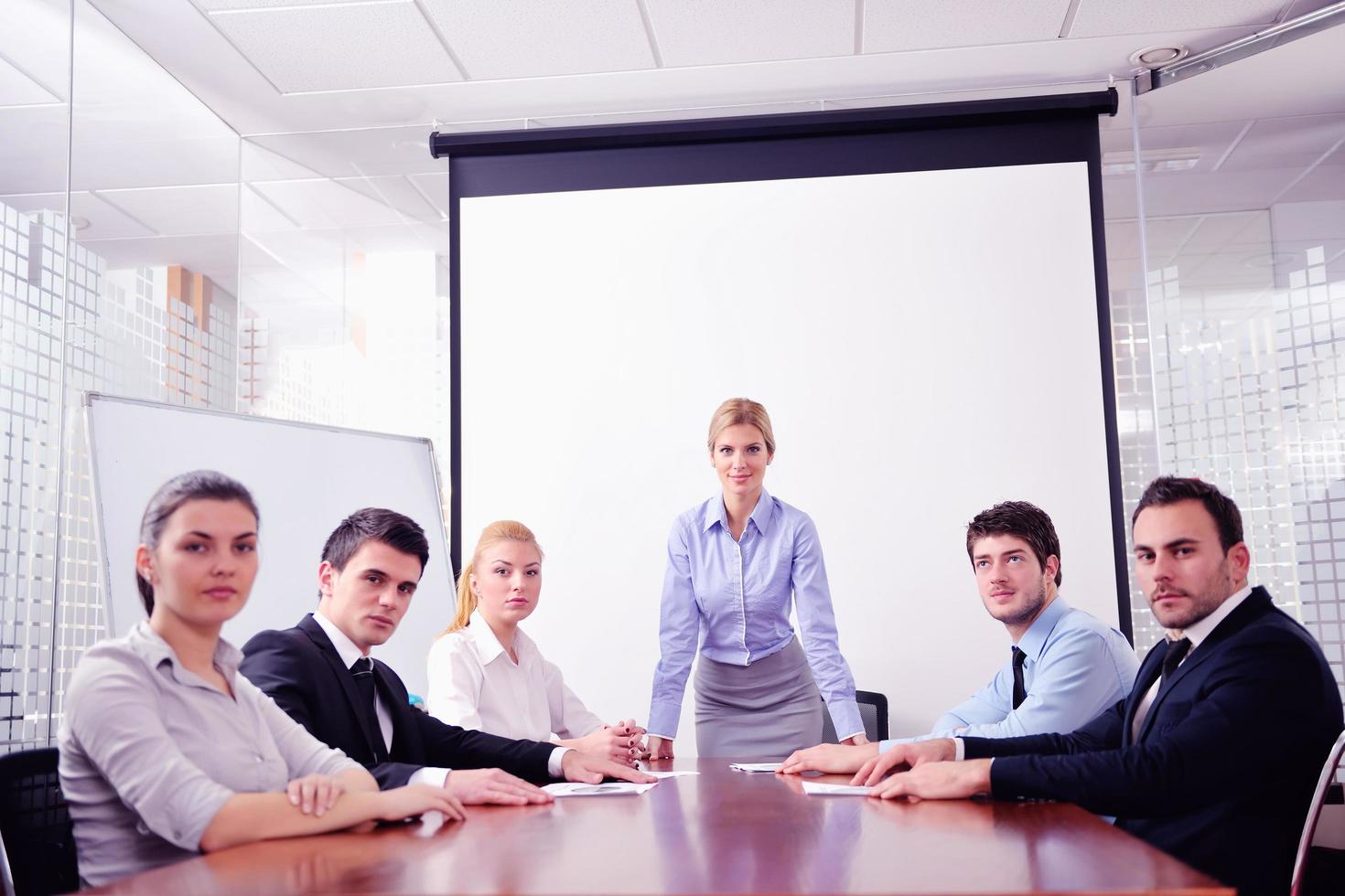 business people in a meeting at office photo