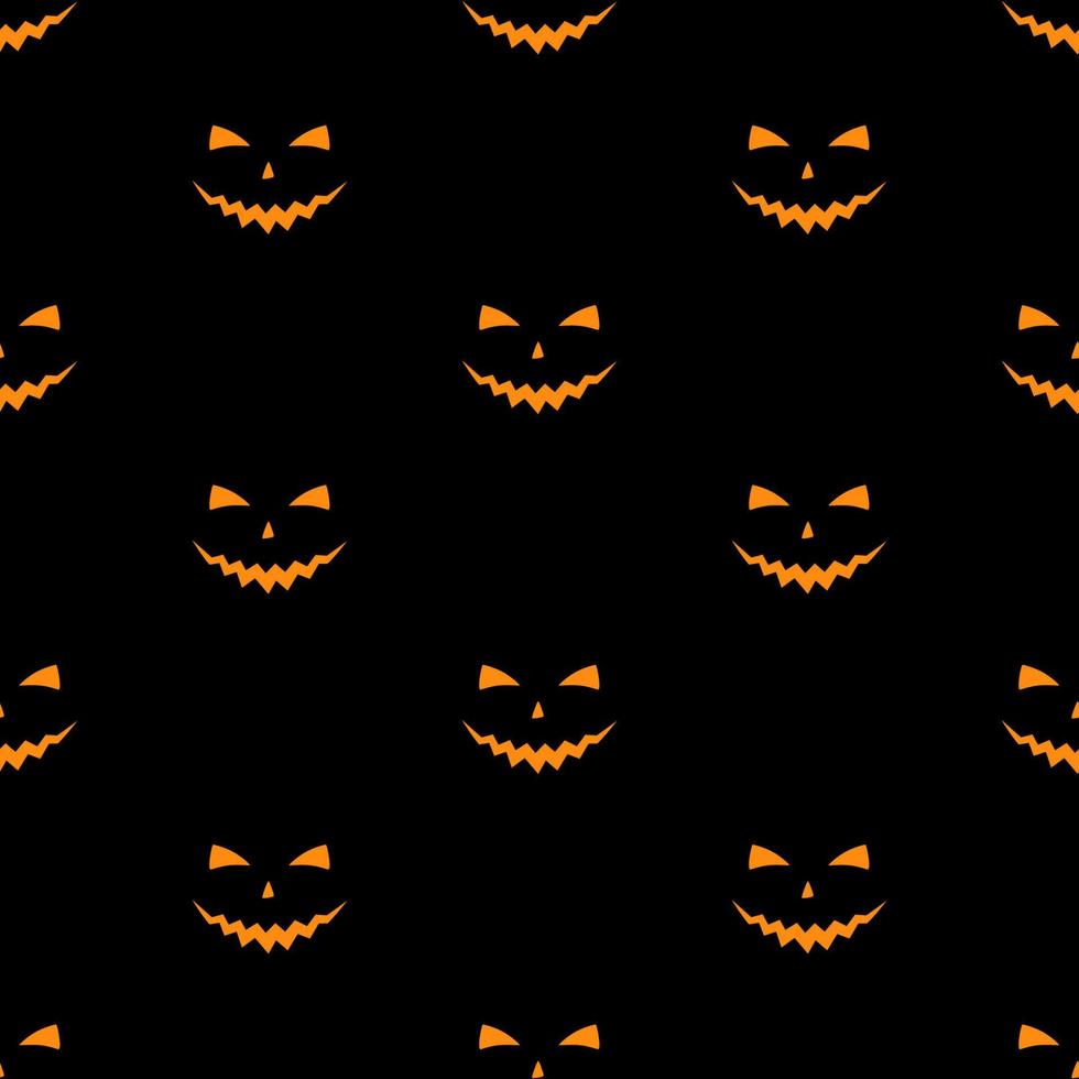 Set of scary faces Halloween pumpkins vector