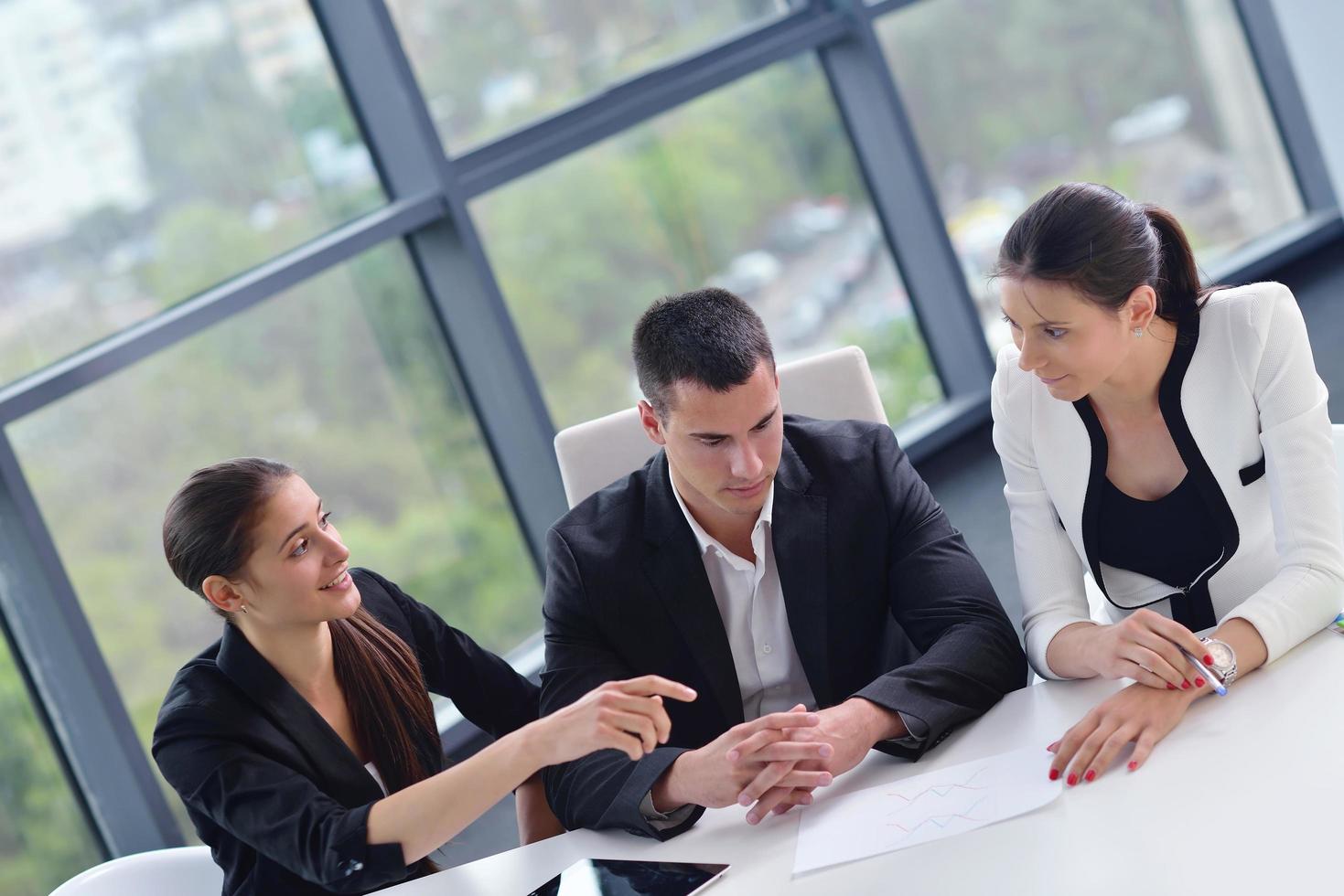 business people group in a meeting at office photo