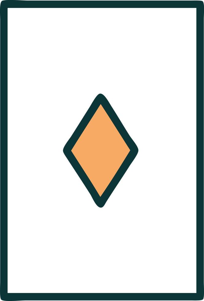 iconic tattoo style image of the ace of diamonds vector