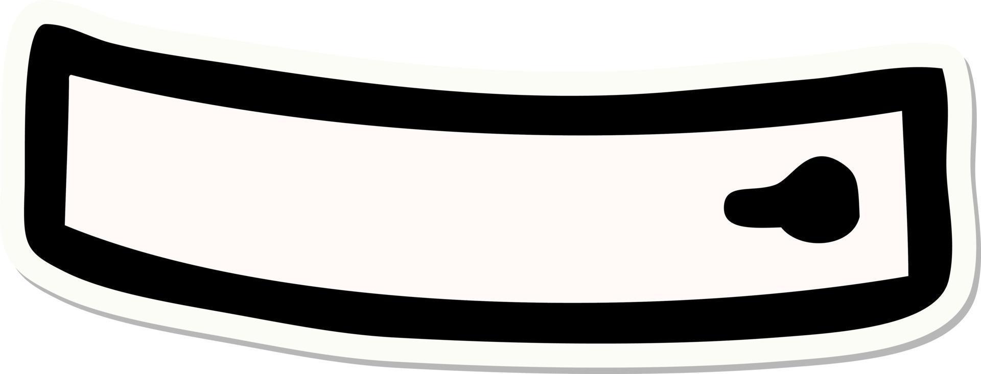 sticker of tattoo in traditional style of a shirt cuff vector
