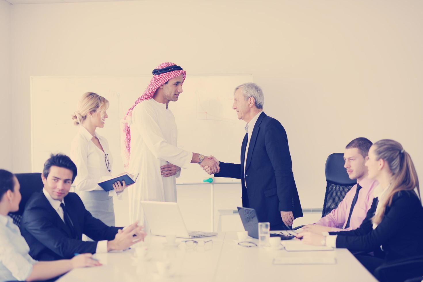 Arabic business man at meeting photo