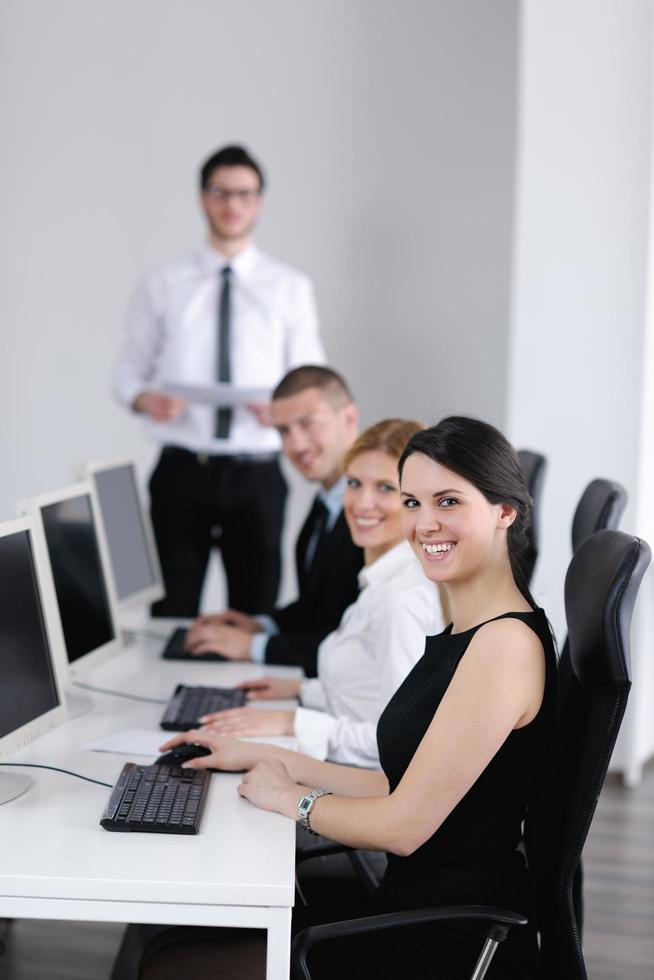 business people group working in customer and helpdesk office photo