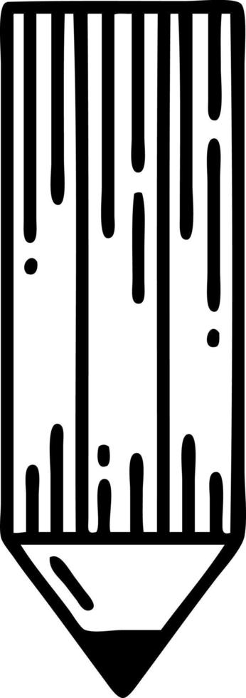 tattoo in black line style of a pencil vector