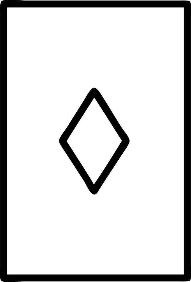 tattoo in black line style of the ace of diamonds vector