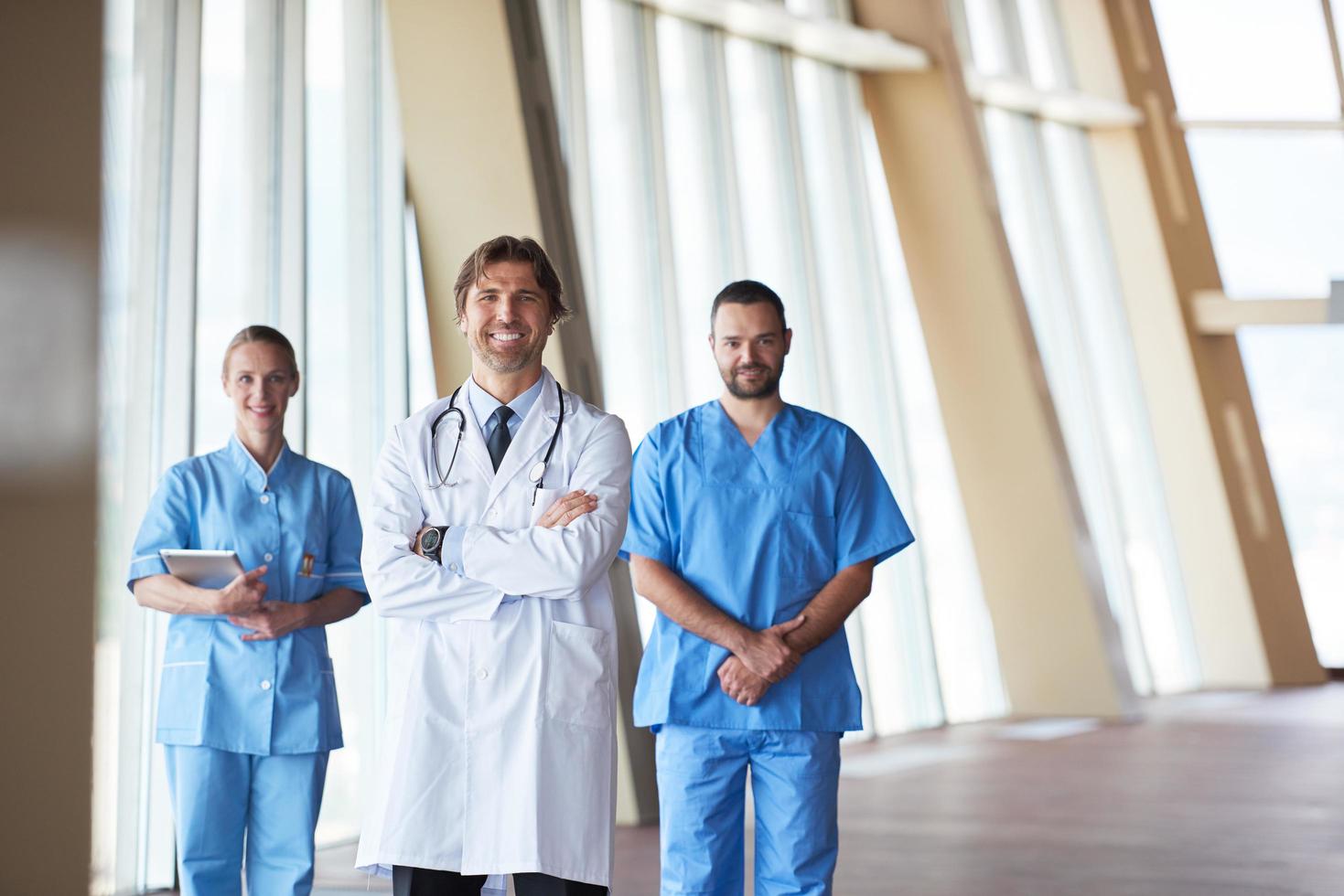 group of medical staff at hospital photo