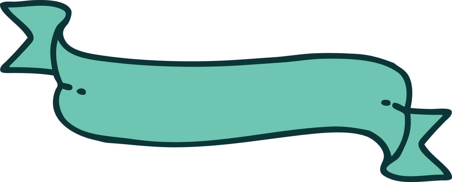 iconic tattoo style image of a banner vector