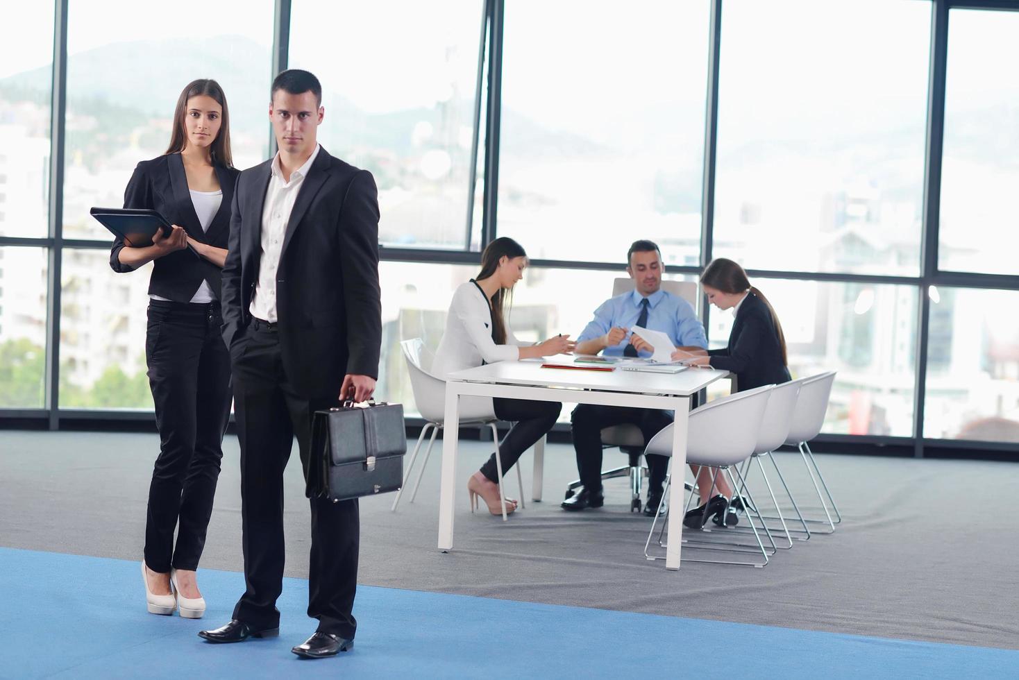 business people group in a meeting at office photo