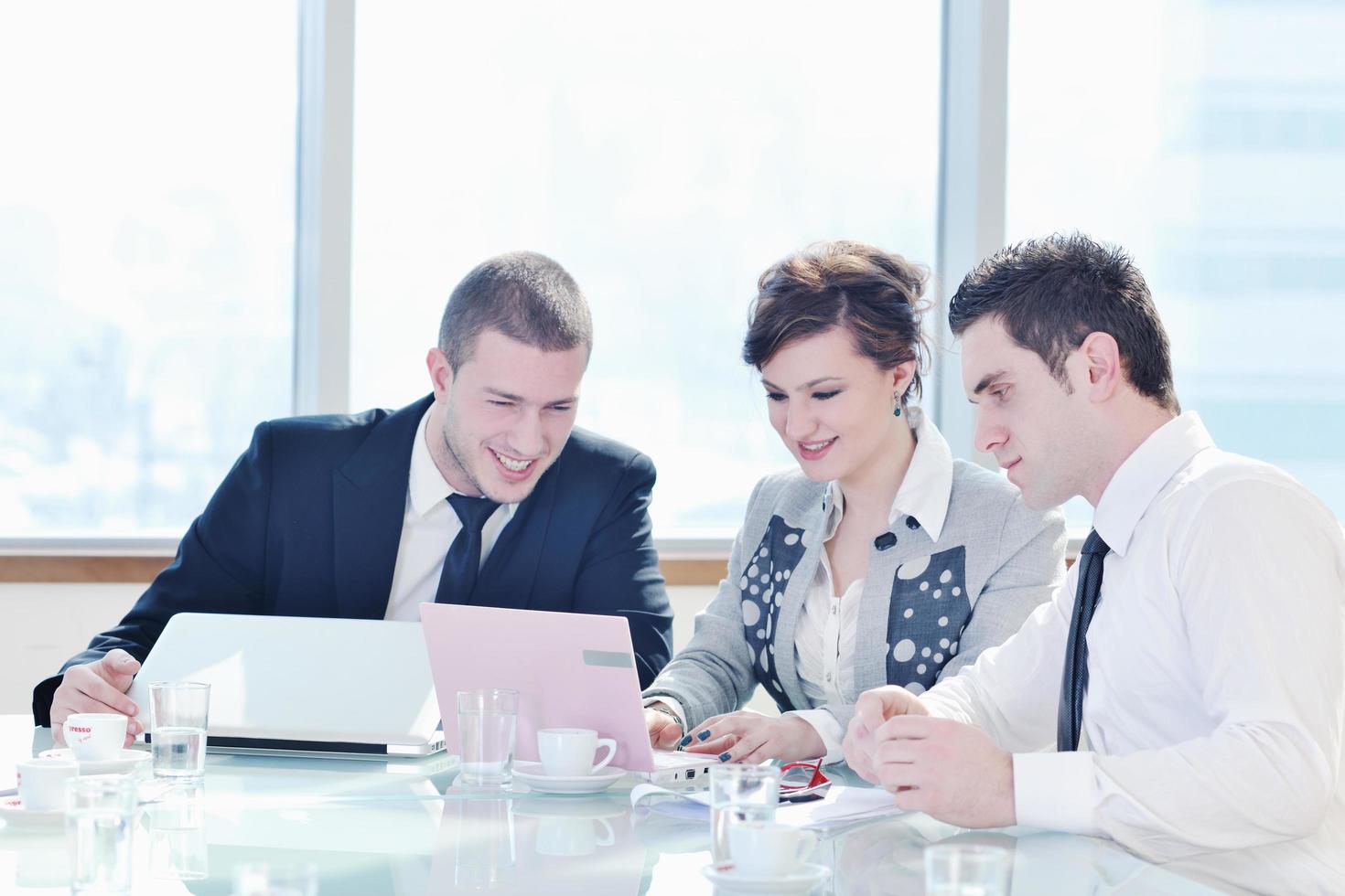 group of business people at meeting photo