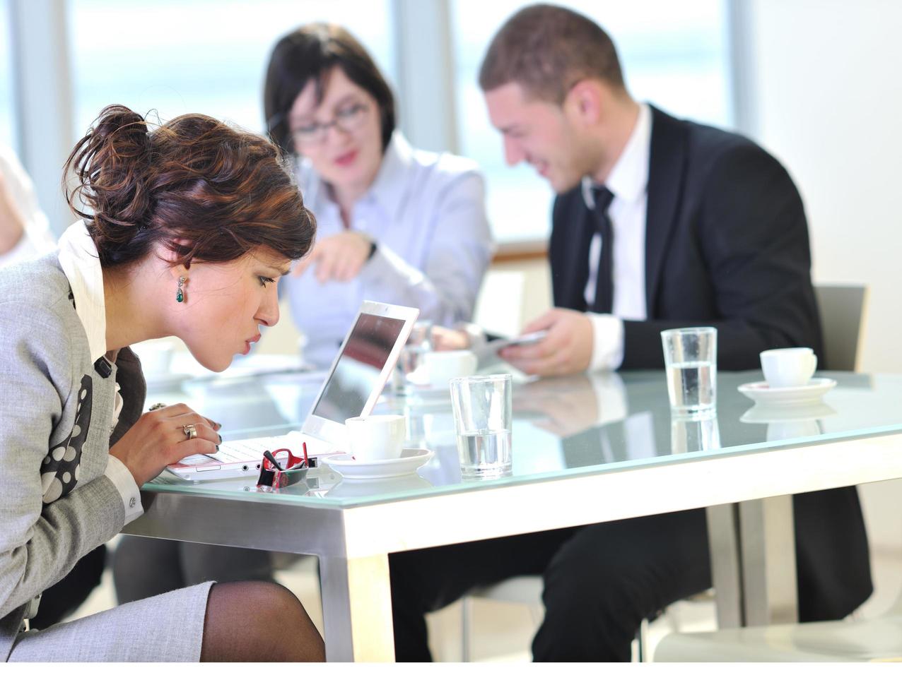 group of business people at meeting photo