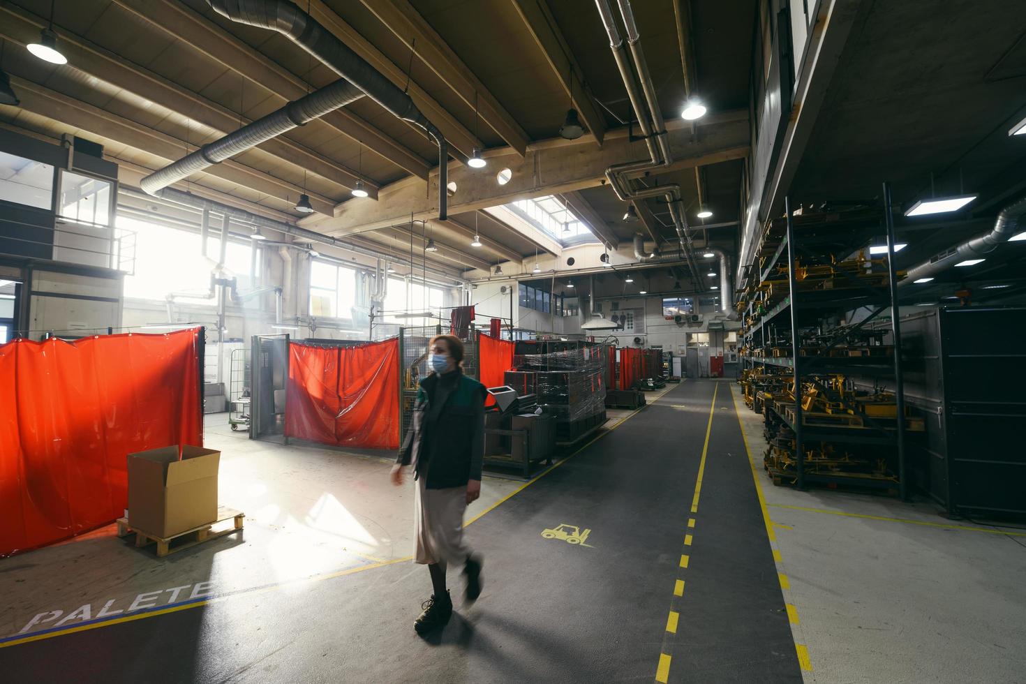 Turkey, 2022 - modern industrial factory for mechanical engineering equipment and machines manufacture of a production hall photo
