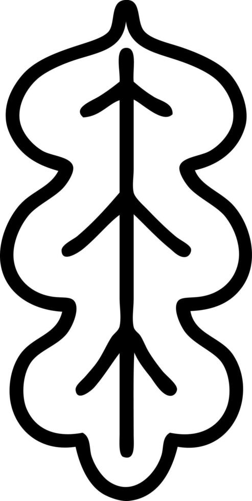 tattoo in black line style of leaf vector