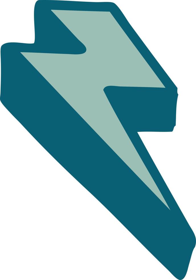 iconic tattoo style image of lighting bolt vector
