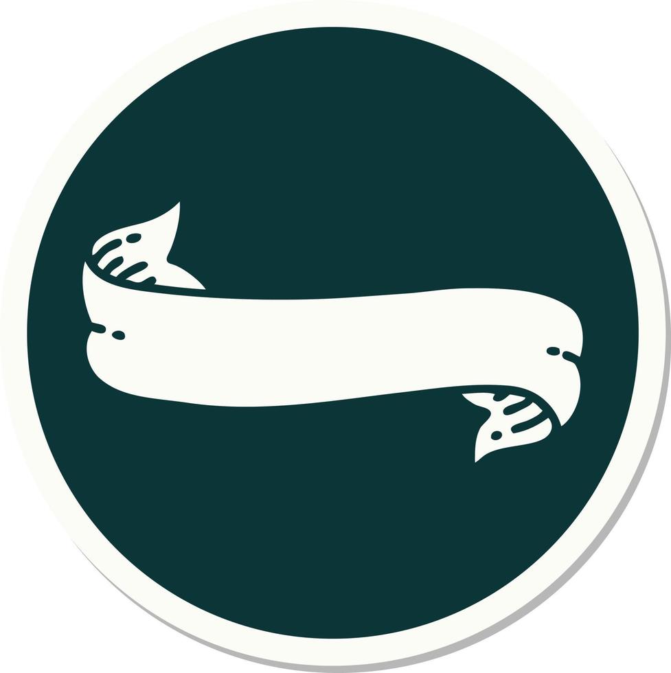 sticker of tattoo in traditional style of a banner vector