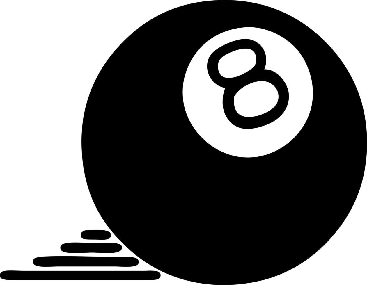 tattoo in black line style of 8 ball vector
