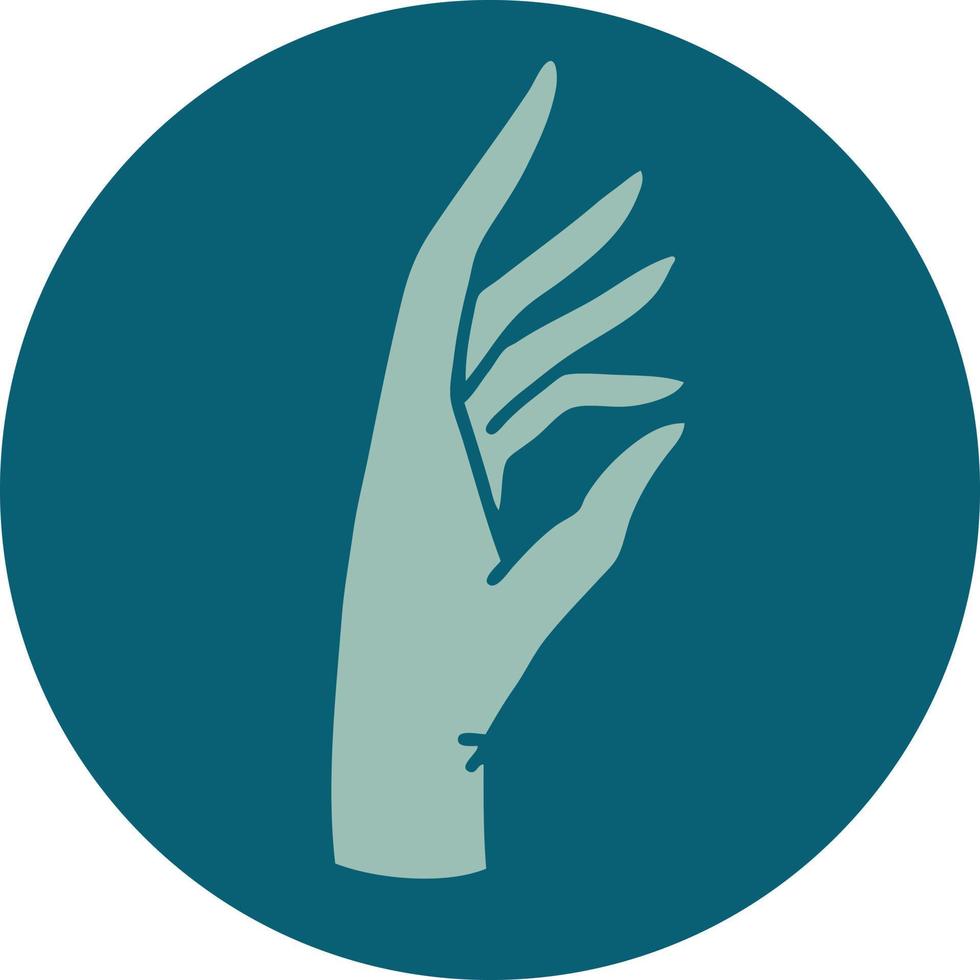 iconic tattoo style image of a hand vector