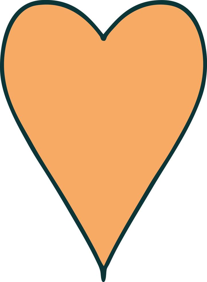 iconic tattoo style image of a heart vector