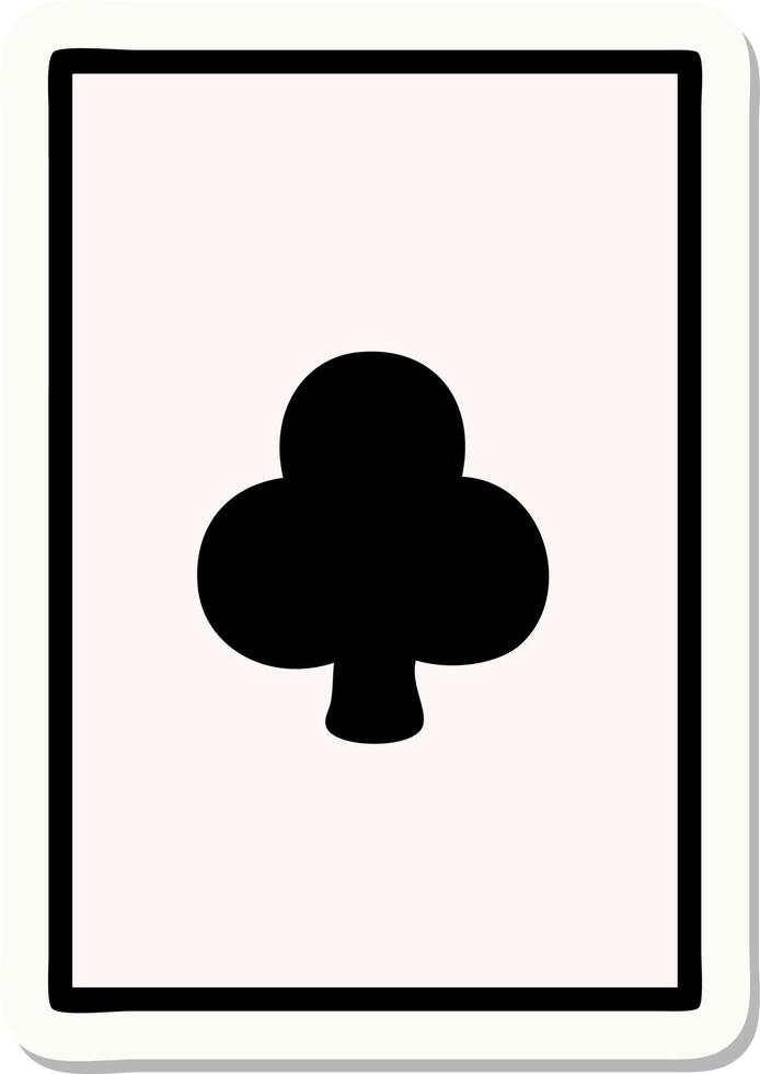 sticker of tattoo in traditional style of the ace of clubs vector